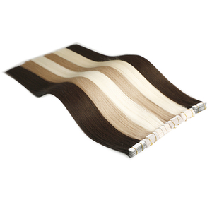 Extensiones de Cabello Humano Virgen Brasileño Ruso Remy con Cinta Adhesiva, Doble Trama - Venta al por Mayor - Product Image 1