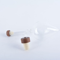 Bouteille de décanteur transparente faite à la main verseur de vin de logo personnalisé cadeaux en métal pour les amateurs de vin verseur automatique de whisky