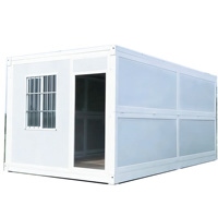 Maison conteneur portable de 20 pieds, maison modulaire préfabriquée, bureau pliable extensible