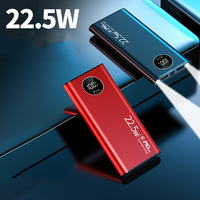Pengisi Daya Cepat Dua Arah Bahan Aloi Aluminium QC3.0 PD22.5w 3 Output 2 Port Input Pengisi Daya Super Cepat 10000Mah