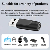 Adaptateur universel de charge rapide USB-A vers connecteur femelle Type-C pour port PS2, pour ordinateur portable, souris, clavier