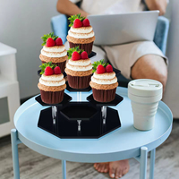 Présentoir acrylique hexagonal coloré 3/4/7 Riser étagères distribuées pour Funko POP jouets Cupcake cosmétiques Figurine Dessert