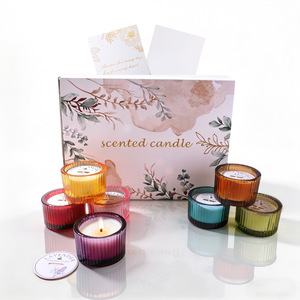 LANJO - Juego de 7 Recipientes de Vidrio en Colores Arcoíris, Velas Aromáticas Perfumadas, Caja de Regalo para el Día de San Valentín - Product Image 5