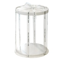 Boîte à gâteaux ronde simple et double couche 6 8 10 pouces Emballage d'anniversaire transparent pour aliments et pain à usage industriel