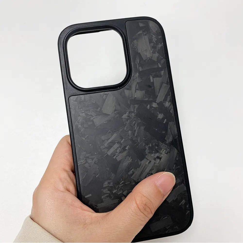 iPhone 15 मैग्नेटिक केस के लिए नया ट्रेंडिंग फोर्ज्ड कार्बन फाइबर कार्बन फाइबर स्लिम लाइट मैग्नेटिक केस