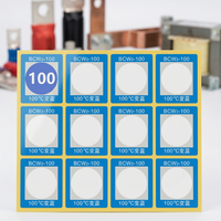 Indicadores Termocrómicos de Sobrecalentamiento de 100°C, Blancos a Azules, Adhesivos Autoadhesivos para Monitoreo de Calor en Paneles Eléctricos