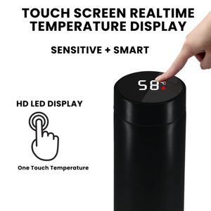 Vendita calda 500ml di metallo sottovuoto pratico intelligente con <span class=keywords><strong>Display</strong></span> a LED borraccia intelligente promemoria doppia parete coperchi termici - Product Image 2