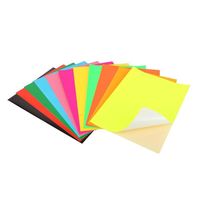 Papier autocollant kraft A4 multicolore, 50 feuilles, étiquettes rectangulaires pour impression laser, emballage
