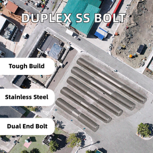 Miễn Phí Mẫu SS <span class=keywords><strong>2205</strong></span> A286 Aisi 304 316 18-8 Thép Không Gỉ Đôi End <span class=keywords><strong>Bolt</strong></span> Với Đầu Phẳng Din938 Din940 M10 BS Đồng Bằng Đánh Bóng - Product Image 3