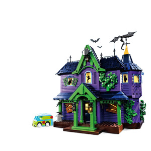 Blocs de construction de la maison hantée de Scooby <span class=keywords><strong>Doo</strong></span>, ornement assemblé pour Halloween, jouet de construction éducatif à faire soi-même pour garçons - Product Image 1