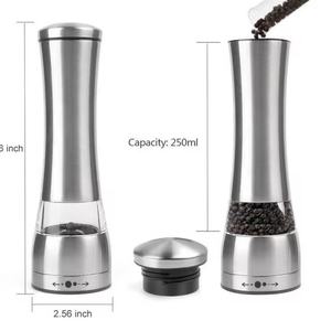 Molinillo de Pimienta y Sal de Acero Inoxidable y Vidrio, Manual, Venta al por Mayor, para Fabricantes y Proveedores - Product Image 4