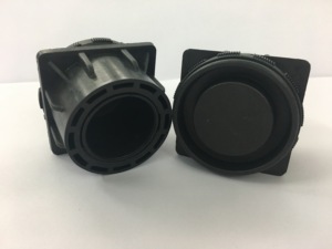 Siyah kare şekli 38mm 40mm 50mm ve 60mm çap tabanı ayarlayıcı metal masa tüp bacak son pelerin mobilya bacak - Product Image 5