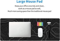 Ligne de contour topographique de haute qualité tapis de souris en caoutchouc imperméables antidérapants Options multi-tailles