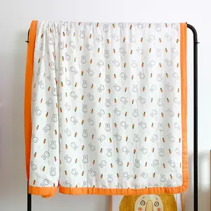 1.5*2m Material macio 4 camadas 70% bambu 30% algodão bebê swaddle musselina cobertores para adulto escritório quarto e sofá sala de estar