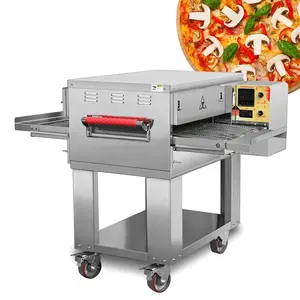 工业电动披萨面包店烤箱2甲板4托盘面包披萨电烤箱快速电烹饪披萨烤箱