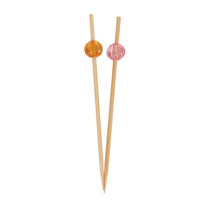 Brochettes à fruits jetables écologiques en bambou, <span class=keywords><strong>cure</strong></span>-dents en forme de diamant <span class=keywords><strong>argent</strong></span>é avec motif lanterne et ballon de football, fournitures de fête - Product Image 1