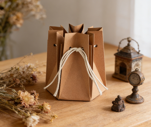 Custom kraft paper shopping bags with handles, eco-friendly and durable, suitable for retail and packaging. - Product Image 2