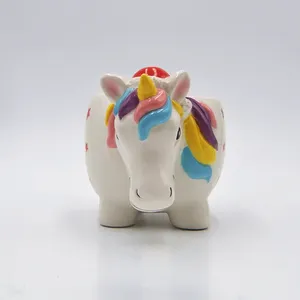 Offre Spéciale 14 onces licorne en céramique en relief <span class=keywords><strong>peinture</strong></span> à la main thé café lait tasses ensemble avec mignon étoile décalcomanie cadeau pour les femmes - Product Image 2