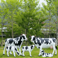 Patung Sapi Fiberglass Ukuran Besar Mirip Asli, Model Resin Buatan Tangan, Ornamen untuk Lanskap Seni Plaza Umum dan Hotel
