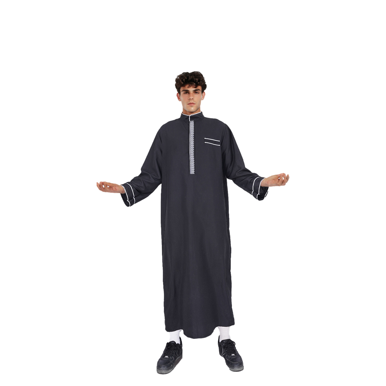 arabic long dress male DAIDAICP Muslim Men Long Robe Abaya Arabic Kaftan Short Sleeve Pocket Saudi  Arabia Thob Islamic Clothing Men Pakistan Thobe Male Gown price in UAE |  Amazon UAE