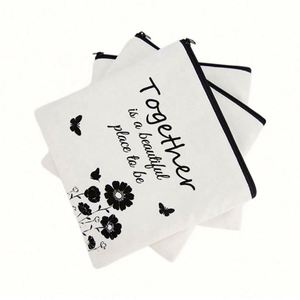 Cotton Square <b>Small</b> Cloth <b>Wallet</b> Custom Pattern Key Mobile Phone Zipper Storage Pencil Case Cosmetic Bag - Product Image 2