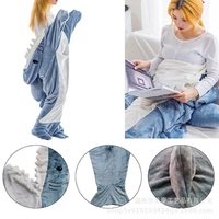 Lustiges Hai-Nachthemd Einteiliger Schlafanzug Herbst Winter Niedlicher Schlafsack Paar-Performance-Hauskleidung 100% Baumwolle Elastisch