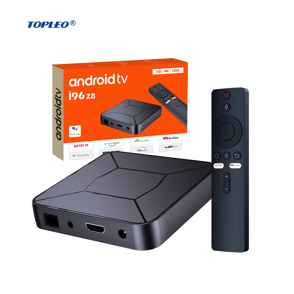 Topleo tv box usine I96 Z8 Android 10.0 tv box Android certificado 4K numérique vtt tv box smart