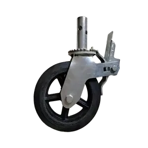 脚手架或框架系统用可调脚手架脚轮和带锁定制动器的车轮