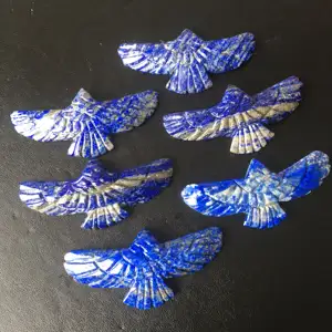 Hellblaues Lapislazuli-Tierhandwerk Hand geschnitzte hochwertige Lapislazuli-Adlers chnitzereien Crystal Folk Crafts For Gift
