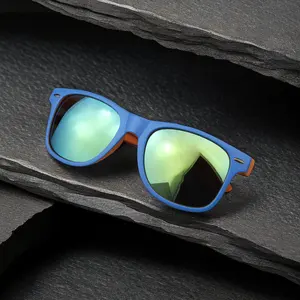 맞춤형 로고 CE UV400 편광 클리어 렌즈 여성용 선글라스 차양 안경 남성용