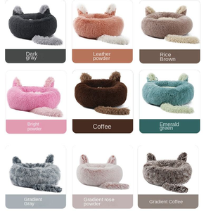 Solid Cute Pet <b>Cat</b> Bed Dog Kennel Soft Sleeping <b>Mat</b> Winter Plush Warm <b>Cat</b> Dog Bed Pet Supplies - Product Image 6
