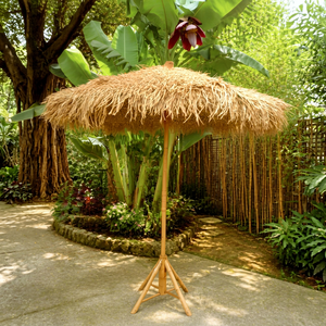 Parasol en chaume pour station balnéaire |   Parasol d'extérieur tropical pour hôtels, piscines et jardins |   Taille et design personnalisés - Product Image 1