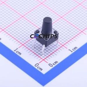 DTS-65K-V Tactile Switch Through hole Component (THT) Switch Single Pole Single Throw Round Button Through Hole 6.2mm - Product Image 1