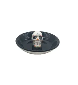 Day of the Dead Sugar Skull Ceramic Ring tray, Custom Ceramic ring dish