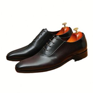 Chaussures en cuir Brook pour hommes, bout pointu, en cuir de vachette, style rétro tendance, gravées, style britannique coréen, chaussures de ville formelles pour jeunes professionnels - Product Image 6