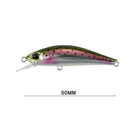 Umpan Pancing Buatan Minnow Wobbler Plastik ABS Keras 4G 50mm Jepang untuk Memancing Ikan Bass, Perch, Salmon, Trout, dan Ikan Mas di Danau