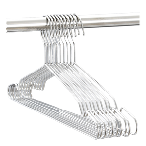 <span class=keywords><strong>Perchero</strong></span> de un solo nivel personalizado con ranuras finas, de hierro brillante, metal y PVC, con perchas de alambre de acero que ahorran espacio. - Product Image 2