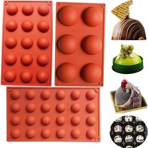 Molde de Silicona 3D Semiesférico para Chocolate, Grado Alimenticio, Antiadherente, para Hornear Pasteles, en Oferta - Product Image 6