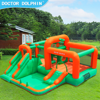 En stock aux États-Unis : Château gonflable avec toboggan pour enfants, idéal pour les fêtes de famille