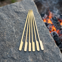 Brochettes jetables en bambou de 15 cm, très demandées, pour barbecue, cuisine, usage domestique, fruits, restaurants, faciles à nettoyer, logo personnalisé