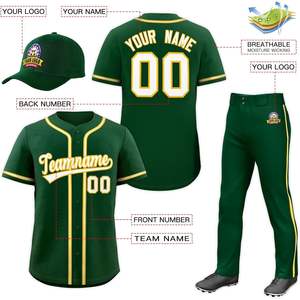 2025 uniforme de maillot de Baseball personnalisé respirant hommes femmes ensemble d'uniforme d'équipe de jeunesse avec nom/numéro/Logo cousu - Product Image 2