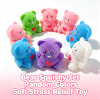 Jouet Squishy en TPR en forme de cœur d'ours pour garçons et filles - Anti-stress et éducatif, en boîte