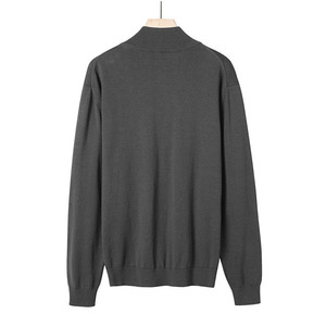 Custom LOGO Sweater Winter Men Casual Knitwear Fashion Zipper <b>Jumper</b> Coat <b>Vintage</b> 100%Cotton Jacket Knitted Sweater - Product Image 3