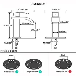 Robinet cascade en verre courbé avec siège de valve de 35 mm en cuivre, robinet de lavabo monobloc avec lumière LED - Product Image 4
