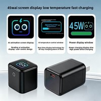 Nouveau chargeur rapide USB-C 45W avec écran numérique AI et matériau ABS pour téléphone portable 17