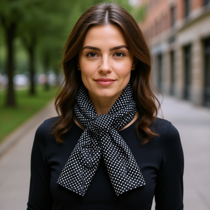 Pañuelo Triangular Angelina 135x60cm con Estampado de Puntos, Accesorio de Moda para Mujer, Todas las Temporadas, 100% Poliéster, Impresión Digital - Product Image 2