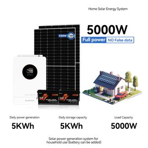 ハイブリッドパワーインバー電池を備えた5KW10000ワットソーラーパネルシステム10kvaオールインワンソーラーシステム家全体のための完全なキット - Product Image 2