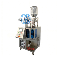 Machine d'emballage de granulés pour snacks, sachets de thé triangulaires, film en rouleau de tissu non tissé en maille de nylon, machine d'emballage de sacs