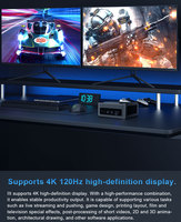 GEM12+ Pro Mini PC AMD Ryzen 7 8845HS hingga 5.1GHz Radeon 780M Dukungan Oculink GPU Eksternal Dual Channel DDR5 5600MHz