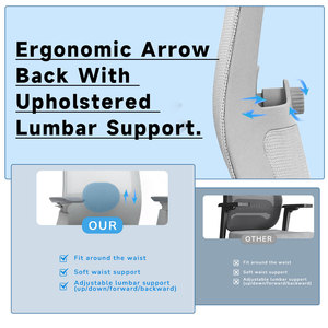 Nuova Sedia Ergonomica Confortevole in Rete e Schiuma, Poltrona Direzionale Girevole Reclinabile, Sedia <span class=keywords><strong>da</strong></span> Studio Premium per Ufficio - Product Image 5